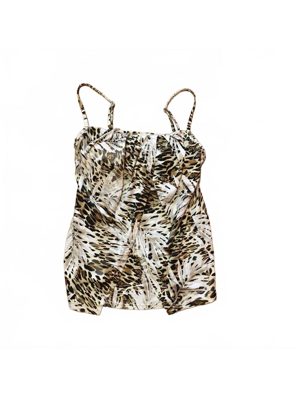 Miraclesuit Swim Tankini Sz 8 Jungle Print